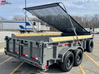 New Diamond C Trailers LPT-207-14' Dump Trailer 14,900LB Drop Axles, Board Brackets