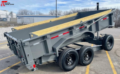New Diamond C Trailers LPT-207-14' Dump Trailer 14,900LB Drop Axles, Board Brackets