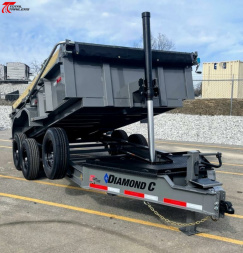New Diamond C Trailers LPT-207-14' Dump Trailer 14,900LB Drop Axles, Board Brackets