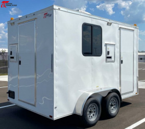 New 7x12 Fiber Optic Splicing Trailer w/ Counters, Cabinets, Scene Lights, Cable Doors