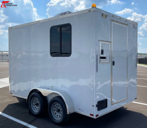 New 7x12 Fiber Optic Splicing Trailer w/ Counters, Cabinets, Scene Lights, Cable Doors