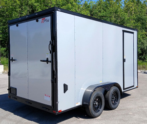 New 7 X 14 Tandem axle enclosed cargo trailer with blackout trim