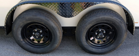 New 7 X 14 Tandem axle enclosed cargo trailer with blackout trim