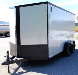 New 7 X 14 Tandem axle enclosed cargo trailer with blackout trim