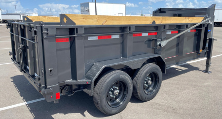 New Diamond C LPT 207 - GN 14' Dump Trailer -32" Sides, 16,000 GVWR, 17.5 Tires, Straight Axles