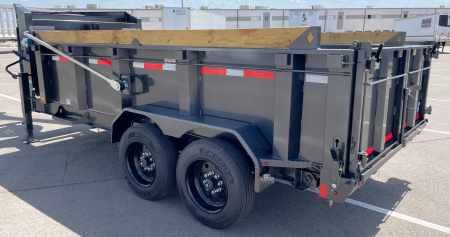 New Diamond C LPT 207 - GN 14' Dump Trailer -32" Sides, 16,000 GVWR, 17.5 Tires, Straight Axles