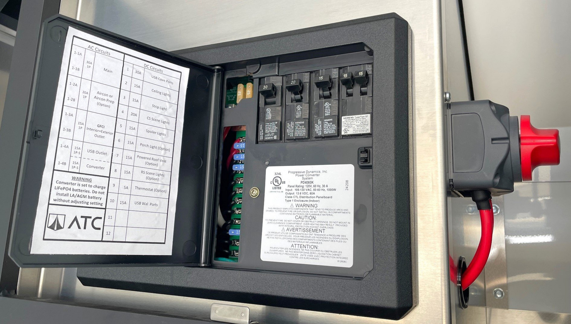 New ATC 8.5 x 24' BLACKOUT Enclosed Car Hauler, 9,990LB, AC, Escape Door, Cabinets, Spare Tire