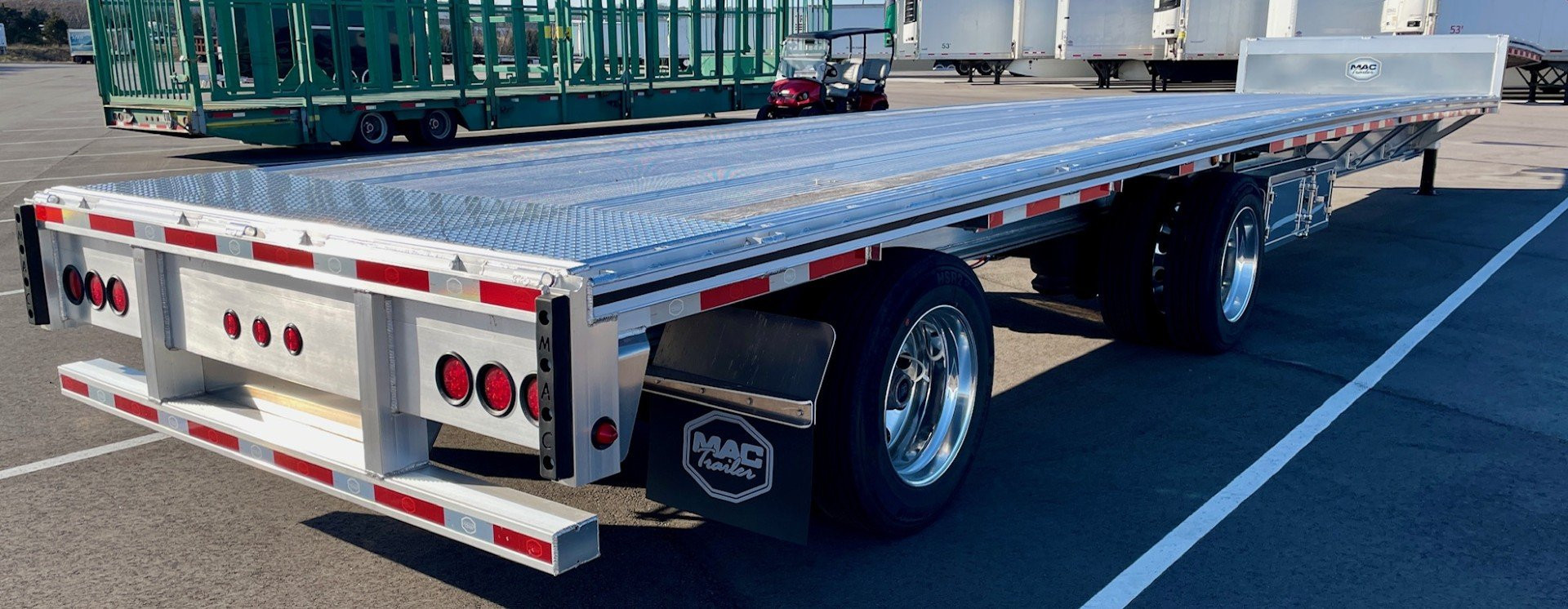 New 2025 MAC 53' Drop Deck Aluminum Flatbed Trailer- Aluminum Wheels, 2 Tool Boxes