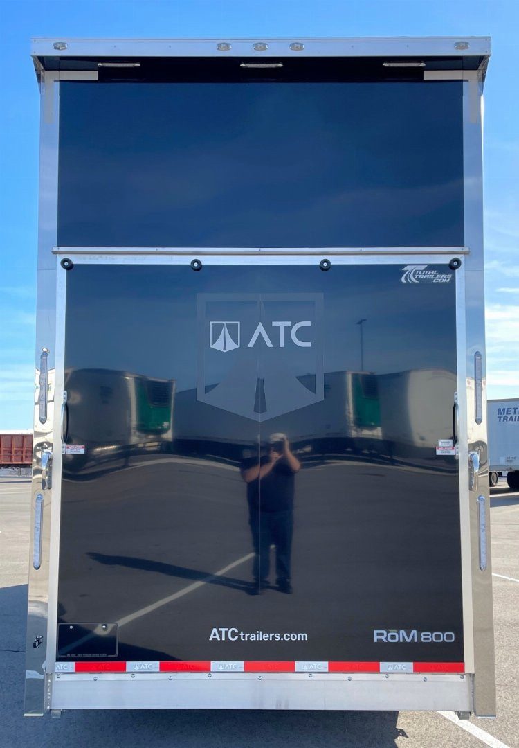 New 24' ATC RoM 800 Stacker Car Hauler Trailer - Black w/ Premium Escape Door