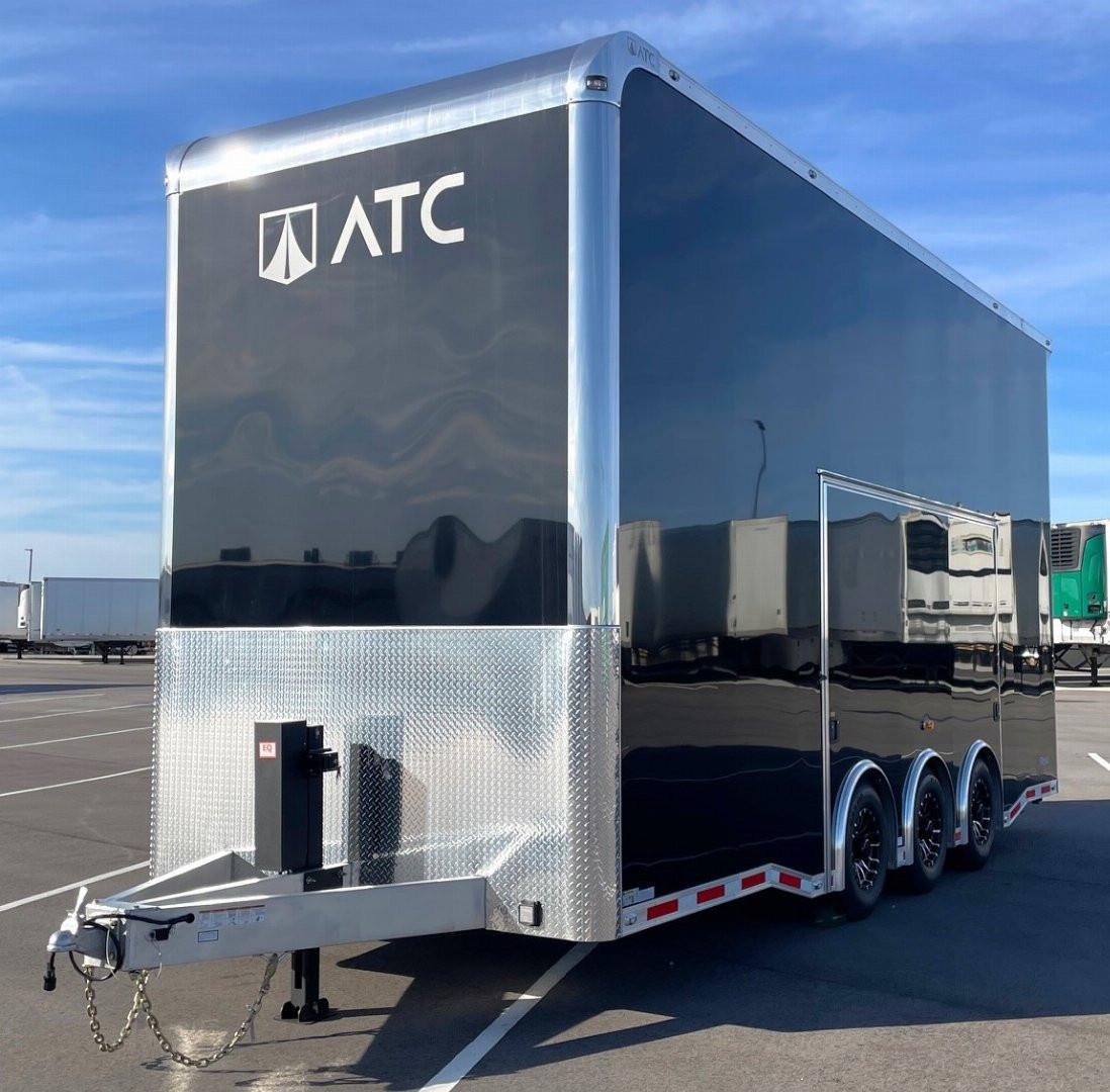 New 24' ATC RoM 800 Stacker Car Hauler Trailer - Black w/ Premium Escape Door