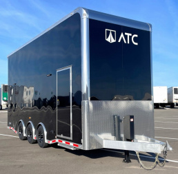 New 24' ATC RoM 800 Stacker Car Hauler Trailer - Black w/ Premium Escape Door
