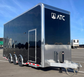 New 24' ATC RoM 800 Stacker Car Hauler Trailer - Black w/ Premium Escape Door