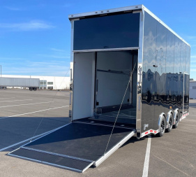 New 24' ATC RoM 800 Stacker Car Hauler Trailer - Black w/ Premium Escape Door