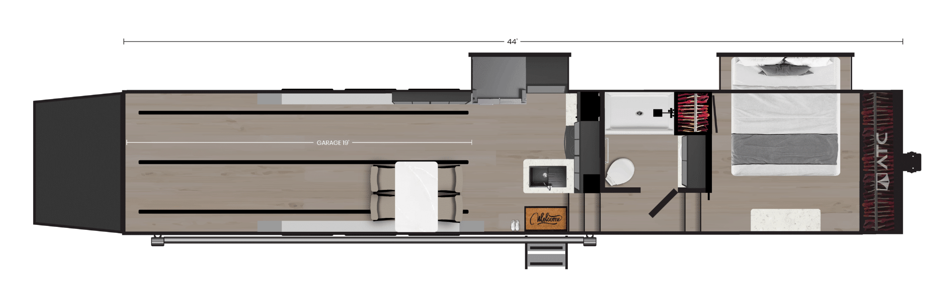 New CUSTOM-ORDER ATC 4419-750PLA Aluminum Gooseneck Toy Hauler