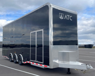 New 2025 ATC RoM 800 Aluminum Car Hauler Stacker Trailer 30' WHITE with Escape Door