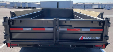 New Diamond C Baseline 82" x 14' 16,000 LB Telescopic Dump Trailer 24" Sides w/ Board Brackets, 14ply tires, Spare, Solar