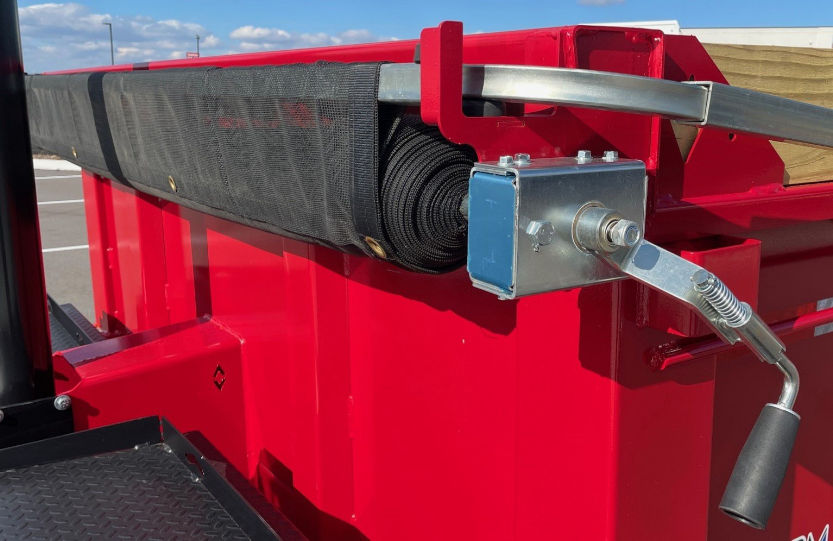 New 2025 Diamond C LPT-207 14' Red Dump Trailer -14900 GWVR, Spare, Solar Charger