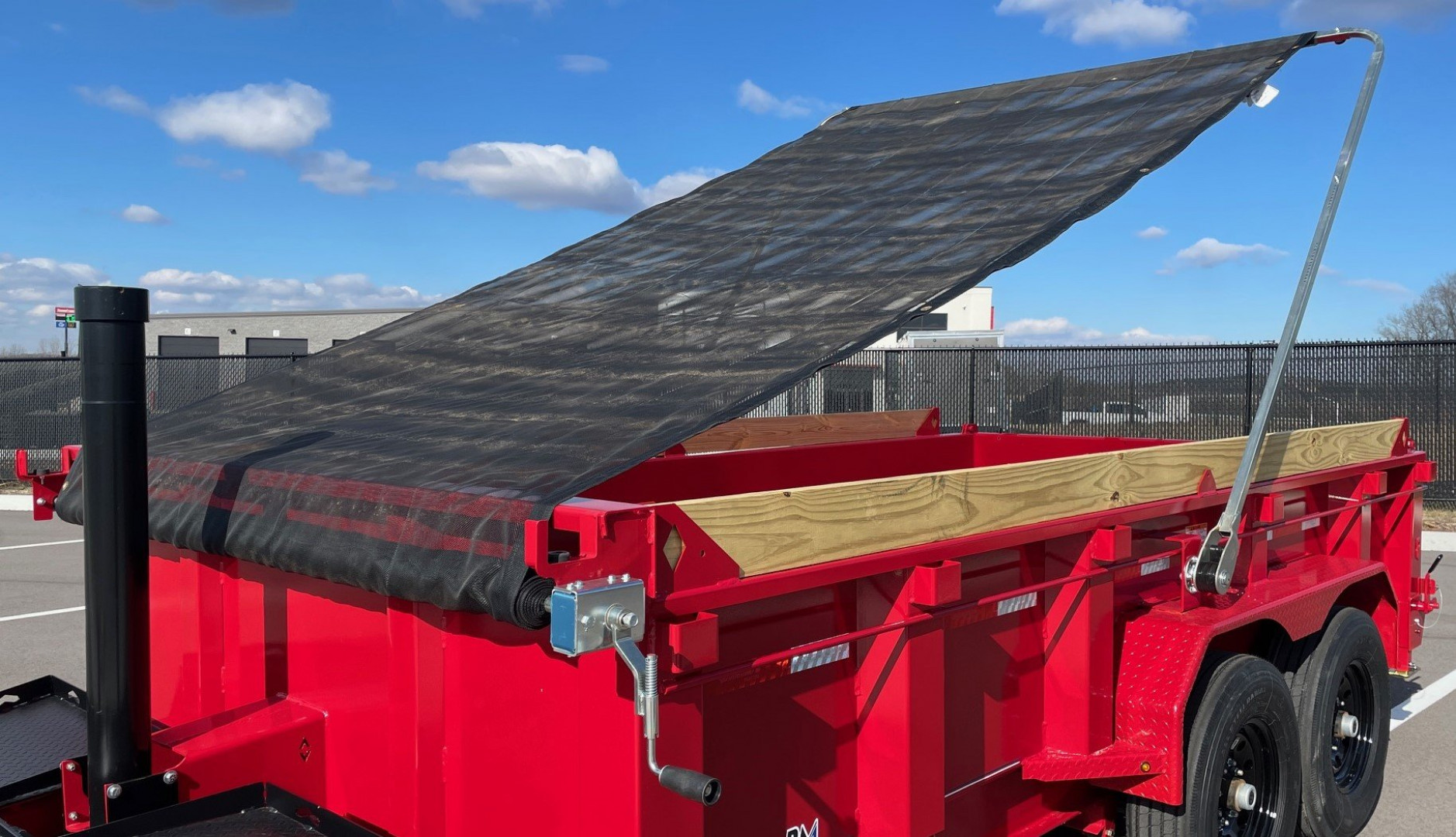 New 2025 Diamond C LPT-207 14' Red Dump Trailer -14900 GWVR, Spare, Solar Charger