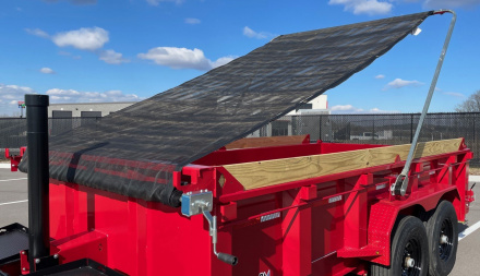 New 2025 Diamond C LPT-207 14' Red Dump Trailer -14900 GWVR, Spare, Solar Charger
