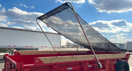 New 2025 Diamond C LPT-207 14' Red Dump Trailer -14900 GWVR, Spare, Solar Charger