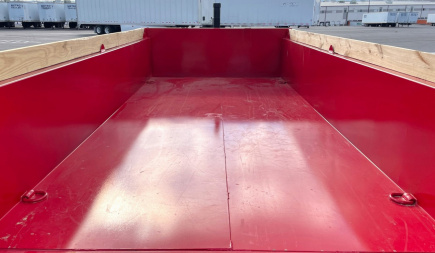 New 2025 Diamond C LPT-207 14' Red Dump Trailer -14900 GWVR, Spare, Solar Charger