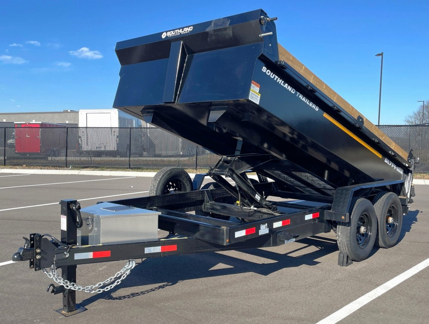 New 2025 Southland 7x14 Dump Trailer 24" Sides-Spare, Solar Charger, 17421 GVWR