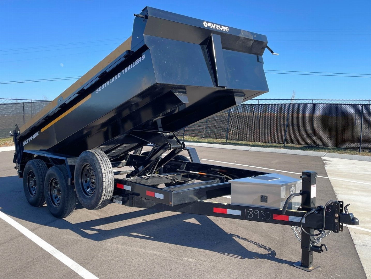 New 2025 Southland 7x14 Dump Trailer 24" Sides-Spare, Solar Charger, 17421 GVWR