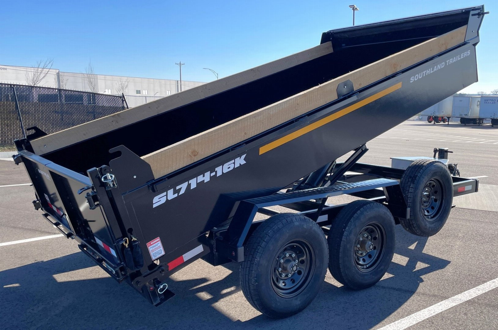New 2025 Southland 7x14 Dump Trailer 24" Sides-Spare, Solar Charger, 17421 GVWR