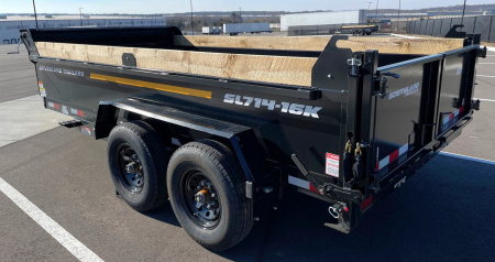 New 2025 Southland 7x14 Dump Trailer 24" Sides-Spare, Solar Charger, 17421 GVWR