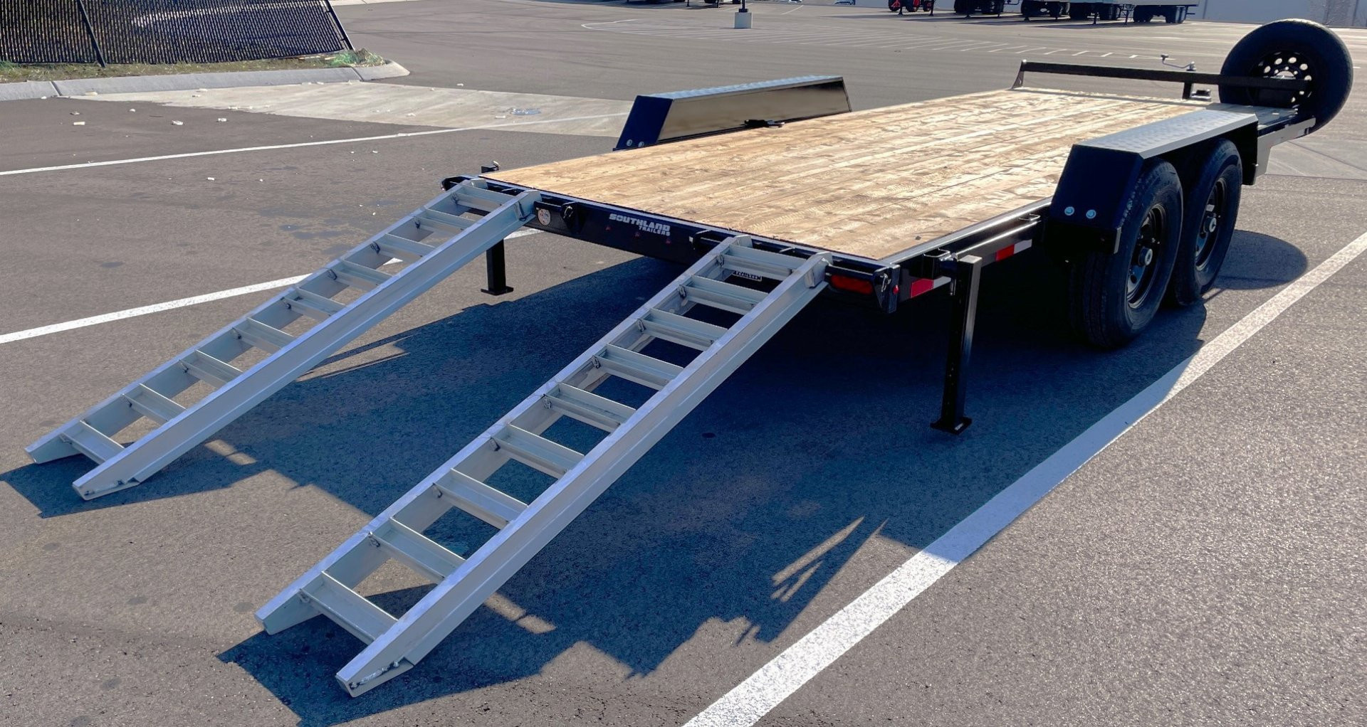 New 2025 Southland 18'x81" Tandem Axle Equipment Trailer--Ramps, Spare, 15,432 GVWR