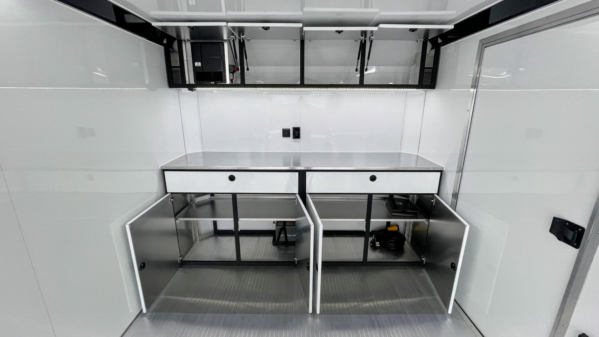 New 2025 ATC Rom 500 8.5' x 24' Aluminum Enclosed Car / Racing Trailer--AC, Spare, 50 Amp