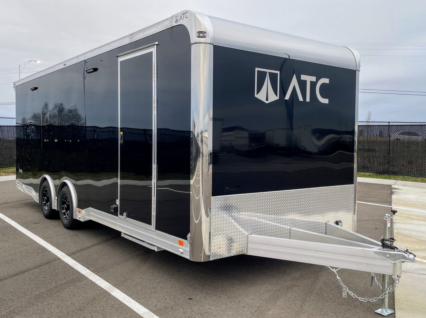 New 2025 ATC Rom 500 8.5' x 24' Aluminum Enclosed Car / Racing Trailer--AC, Spare, 50 Amp