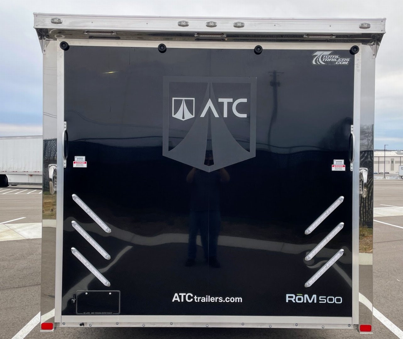 New 2025 ATC Rom 500 8.5' x 24' Aluminum Enclosed Car / Racing Trailer--AC, Spare, 50 Amp