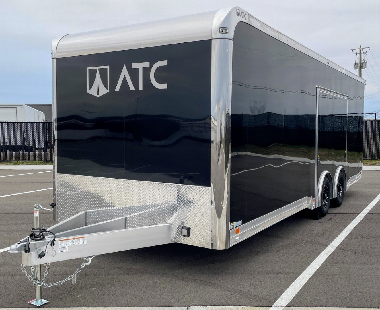 New 2025 ATC Rom 500 8.5' x 24' Aluminum Enclosed Car / Racing Trailer--AC, Spare, 50 Amp