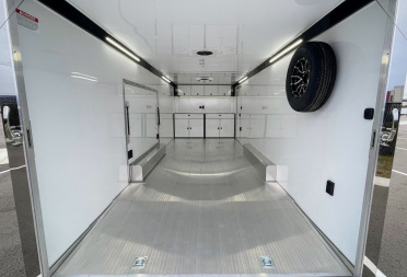 New 2025 ATC Rom 500 8.5' x 24' Aluminum Enclosed Car / Racing Trailer--AC, Spare, 50 Amp
