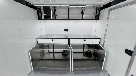New 2025 ATC Rom 500 8.5' x 24' Aluminum Enclosed Car / Racing Trailer--AC, Spare, 50 Amp