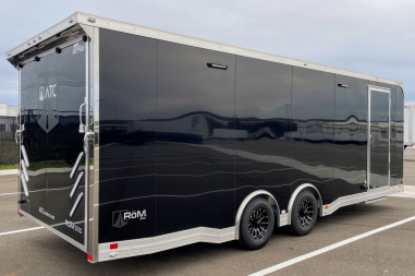 New 2025 ATC Rom 500 8.5' x 24' Aluminum Enclosed Car / Racing Trailer--AC, Spare, 50 Amp