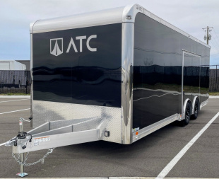New 2025 ATC Rom 500 8.5' x 24' Aluminum Enclosed Car / Racing Trailer--AC, Spare, 50 Amp