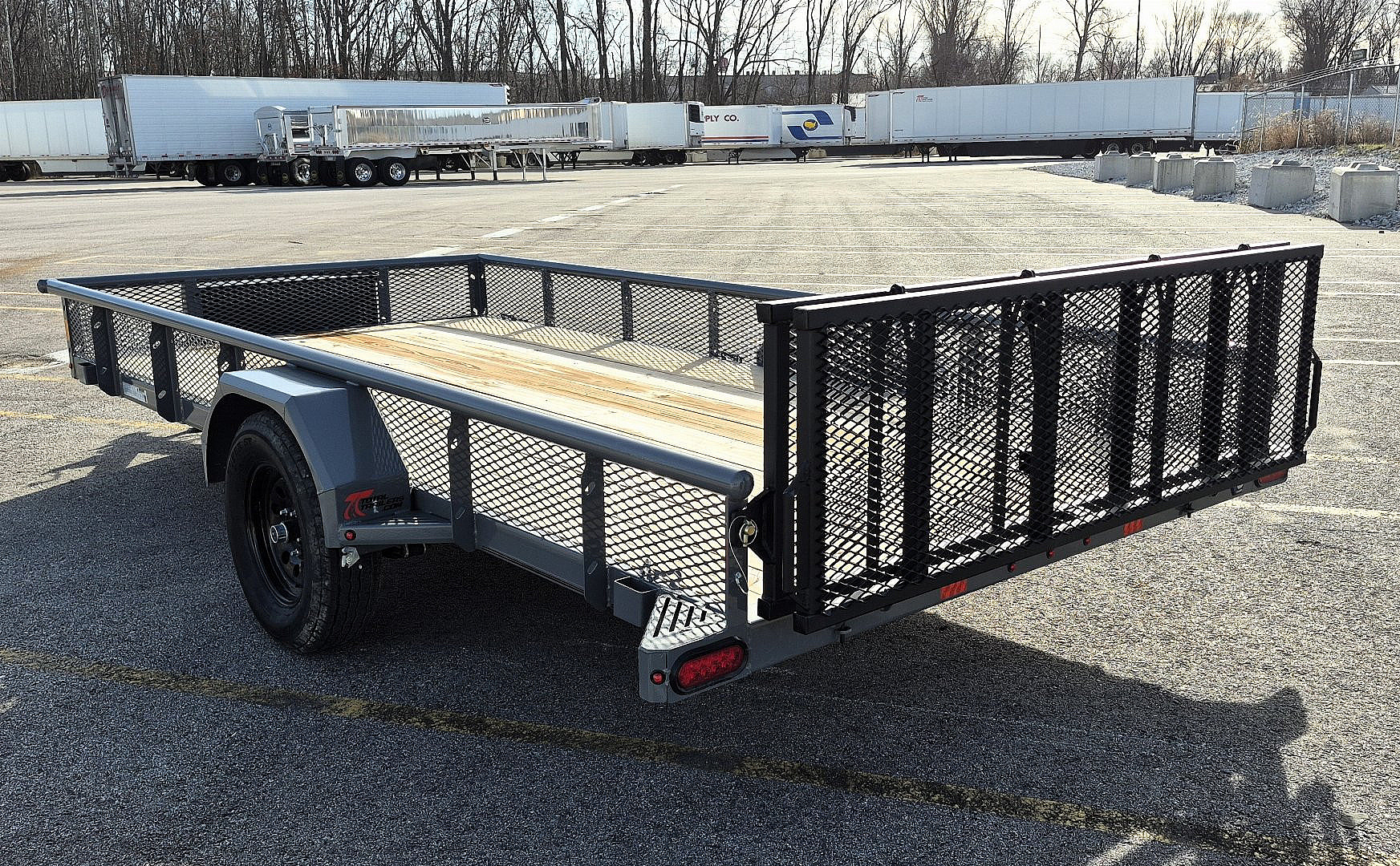 New Diamond C PSA 14' x 77" Premium Utility Trailer, Tool Box, Spare, Bi-Fold Gate