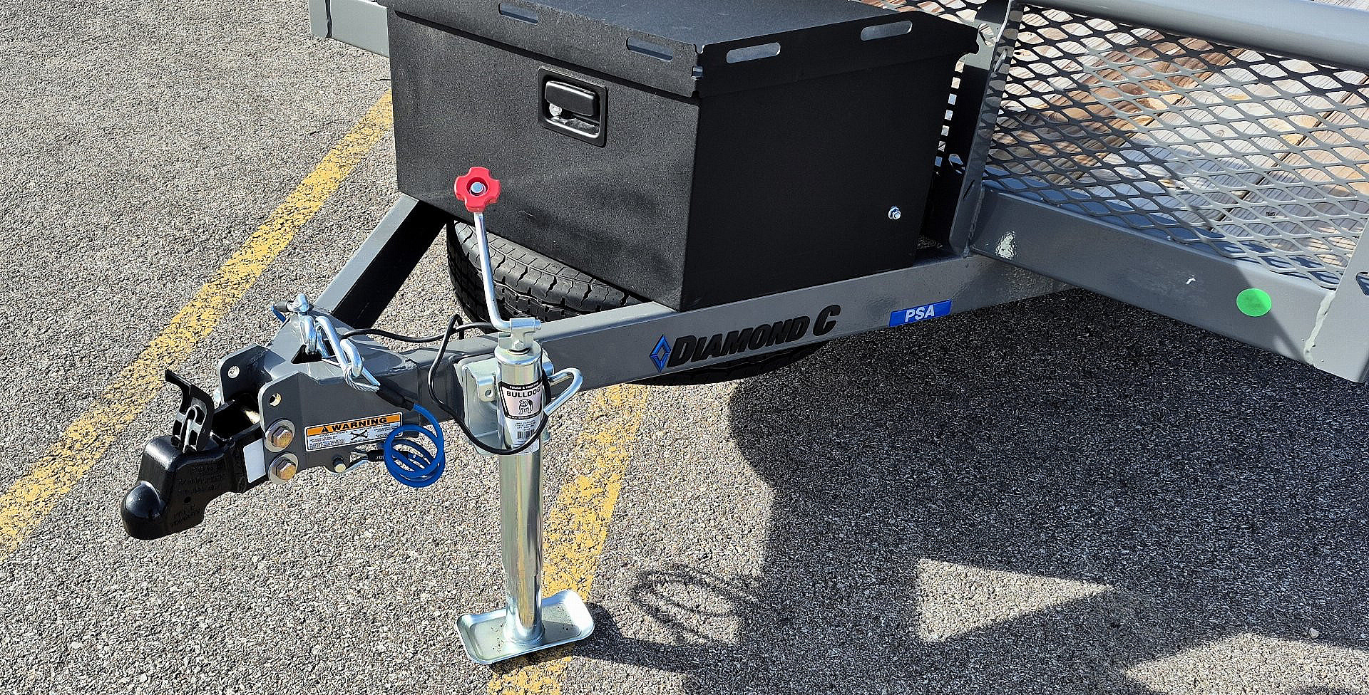 New Diamond C PSA 14' x 77" Premium Utility Trailer, Tool Box, Spare, Bi-Fold Gate