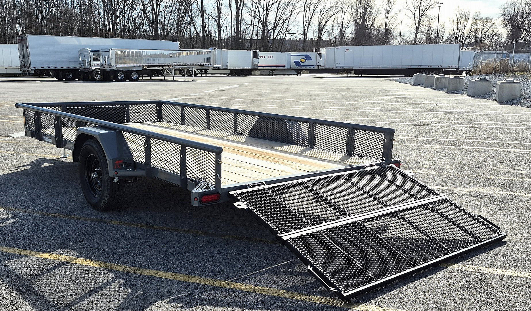 New Diamond C PSA 14' x 77" Premium Utility Trailer, Tool Box, Spare, Bi-Fold Gate