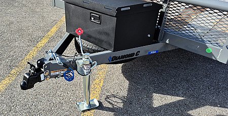 New Diamond C PSA 14' x 77" Premium Utility Trailer, Tool Box, Spare, Bi-Fold Gate