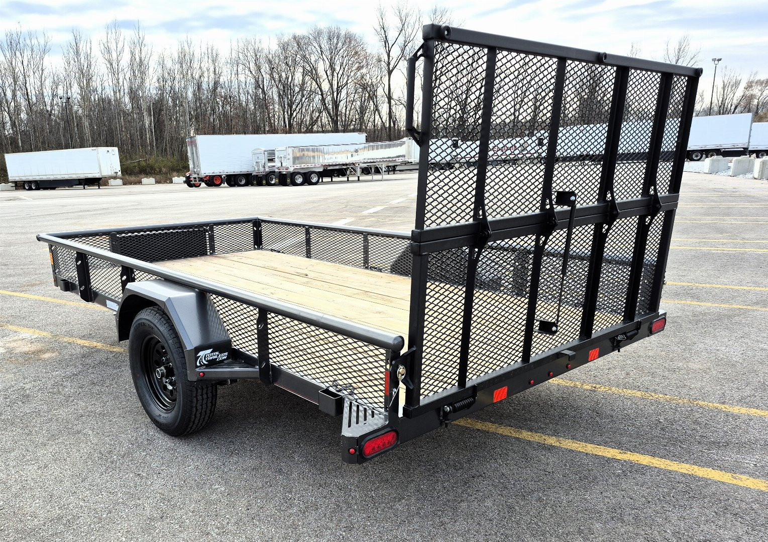 New Diamond C PSA 12' x 77" Premium Utility Trailer, Tool Box, Spare, Bi-Fold Gate
