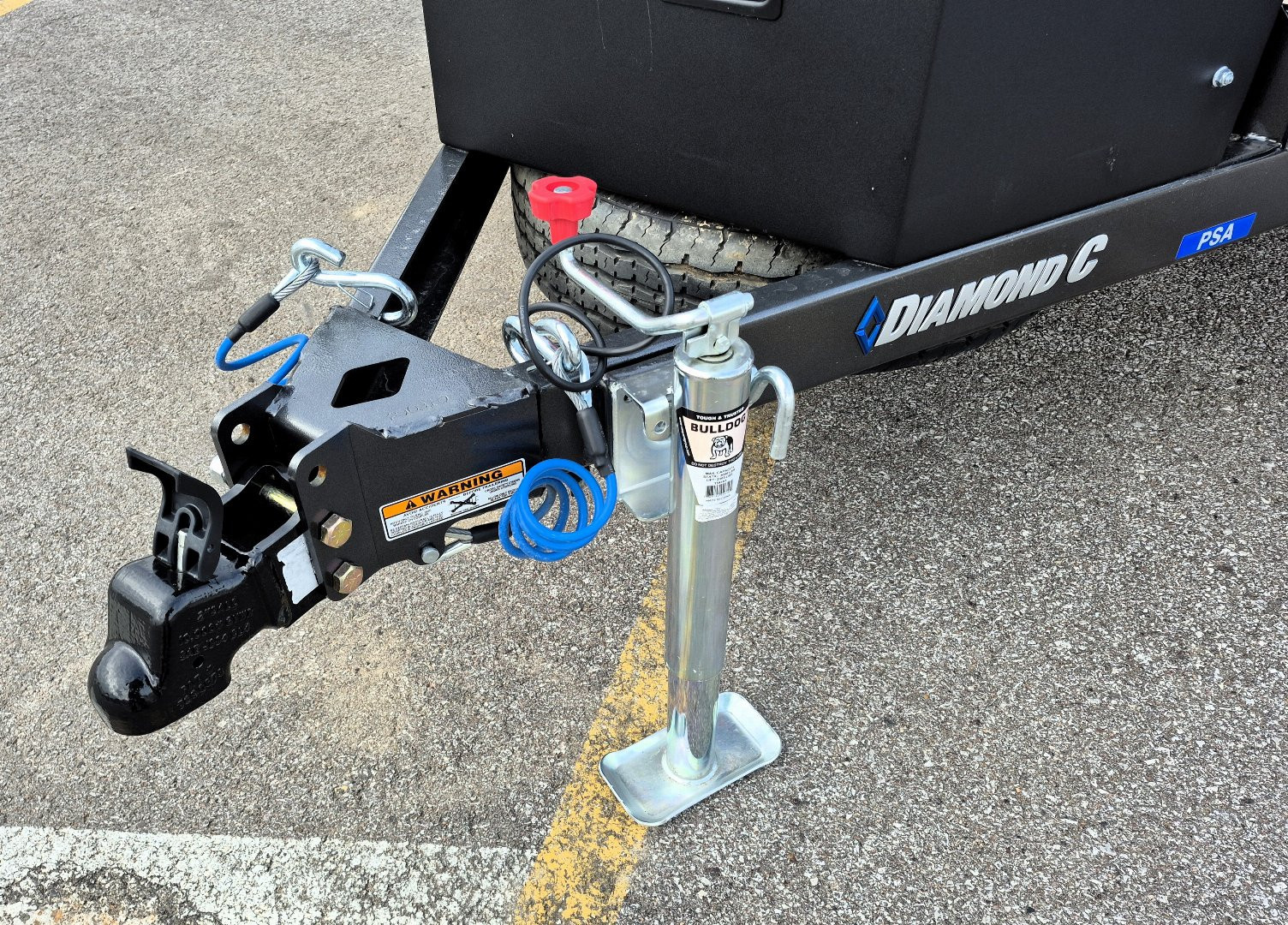 New Diamond C PSA 12' x 77" Premium Utility Trailer, Tool Box, Spare, Bi-Fold Gate