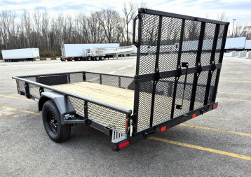 New Diamond C PSA 12' x 77" Premium Utility Trailer, Tool Box, Spare, Bi-Fold Gate