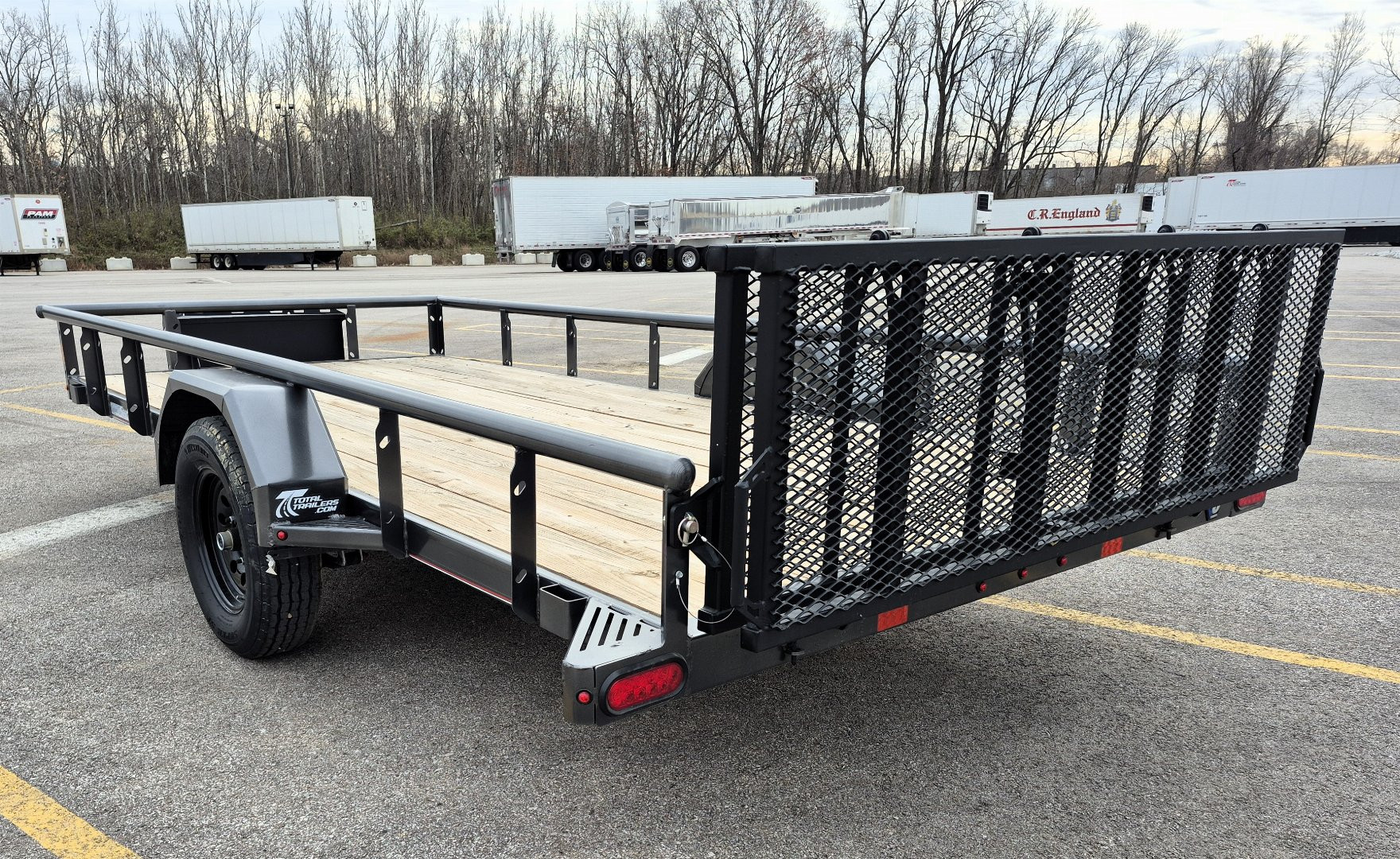 New Diamond C PSA 14' x 77" Premium Utility Trailer, Tool Box, Spare, Bi-Fold Gate
