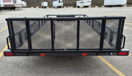 New Diamond C PSA 14' x 77" Premium Utility Trailer, Tool Box, Spare, Bi-Fold Gate