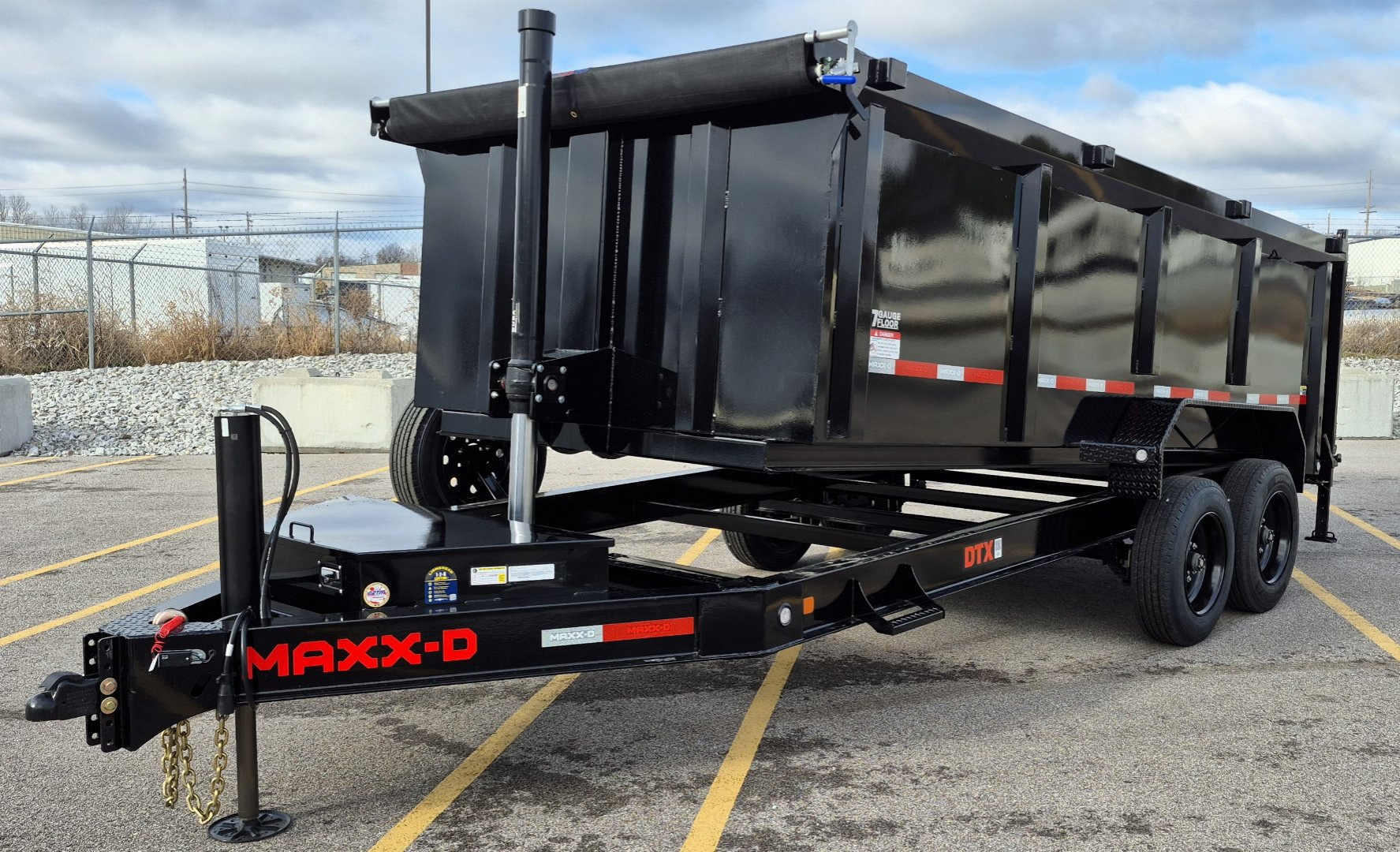 New MAXX- D DTX -83"x 16' Dump Trailer 17,500 (GVWR) 4' Sides, Spare, Wireless Remote