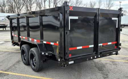 New MAXX- D DTX -83"x 16' Dump Trailer 17,500 (GVWR) 4' Sides, Spare, Wireless Remote