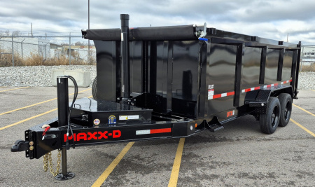 New MAXX- D DTX -83"x 16' Dump Trailer 17,500 (GVWR) 4' Sides, Spare, Wireless Remote